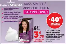 Hyper U Coloration permanente perfect mousse offre