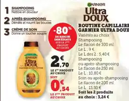 Hyper U Routine capillaire garnier ultra doux offre