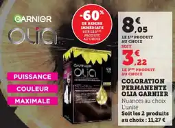 Hyper U Coloration permanente olia garnier offre