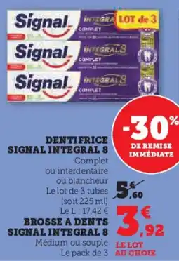 Hyper U Dentifrice signal integral 8 offre