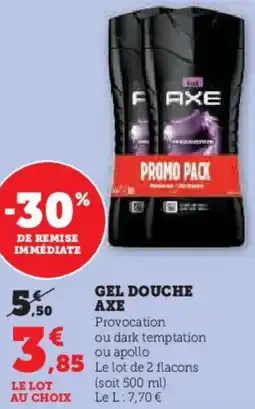 Hyper U GEL DOUCHE AXE offre