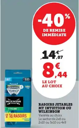 Hyper U Rasoirs jetables my intuition ou wilkinson offre