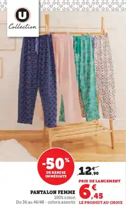 Hyper U Pantalon femme offre