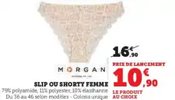 Hyper U SLIP OU SHORTY FEMME offre