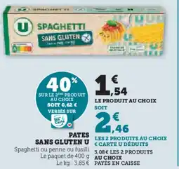 Hyper U Pates sans gluten u offre