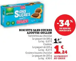 Hyper U Biscuits sans sucres ajoutes gullon offre
