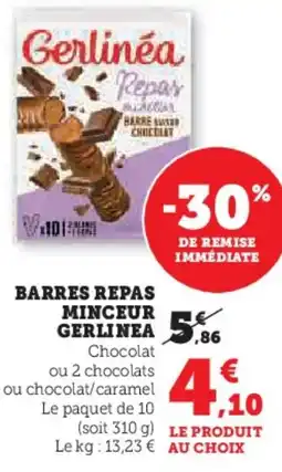 Hyper U Barres repas minceur gerlinea offre