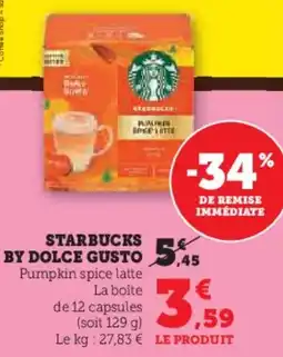 Hyper U Starbucks by dolce gusto offre