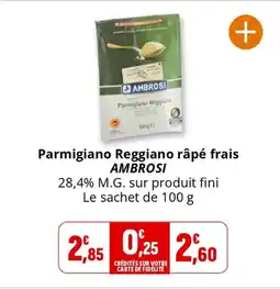 Coccimarket AMBROSI Parmigiano Reggiano râpé frais offre