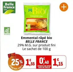 Coccimarket BELLE FRANCE Emmental râpé bio offre
