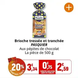 Coccimarket PASQUIER Brioche tressée et tranchée offre