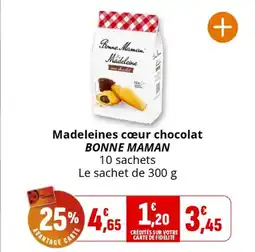Coccimarket BONNE MAMAN Madeleines cœur chocolat offre