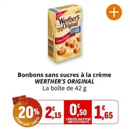 Coccimarket WERTHER'S ORIGINAL Bonbons sans sucres à la crème offre