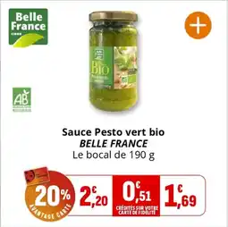 Coccimarket BELLE FRANCE Sauce Pesto vert bio offre