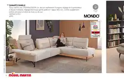 Möbel Martin CANAPÉ D'ANGLE Tissu vanilla offre