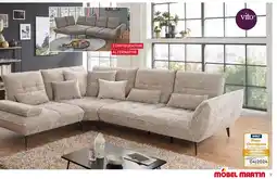 Möbel Martin CANAPÉ D'ANGLE Tissu taupe offre