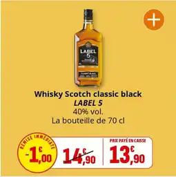 Coccimarket LABEL 5 Whisky Scotch classic black offre