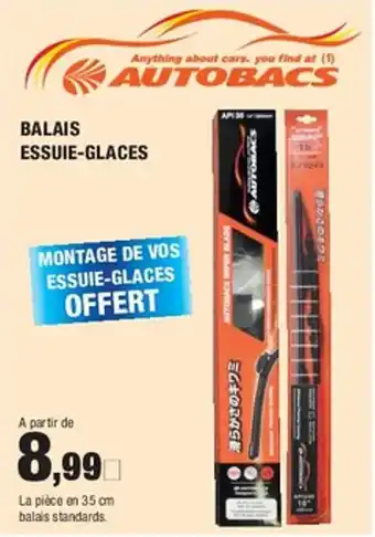 Autobacs Balais essuie-glaces offre