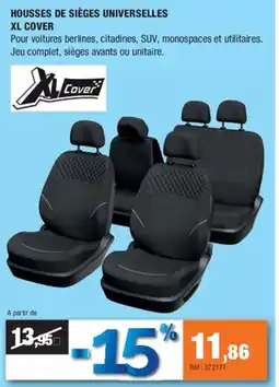 Autobacs XL COVER Housses de sièges universelles offre
