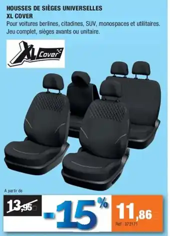 Autobacs XL COVER Housses de sièges universelles offre