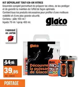 Autobacs GLACO Kit déperlant tout-en-un vitres offre