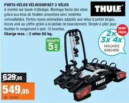 Autobacs THULE Porte-vélos vélocompact 3 vélos offre