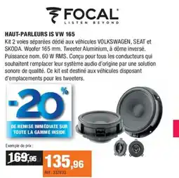 Autobacs Haut-parleurs is vw 165 offre
