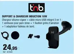 Autobacs TNB Support & chargeur induction 10w offre
