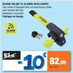 Autobacs Bloque volant et alarme intelligente offre