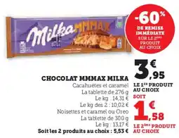 Hyper U Chocolat mmmax milka offre