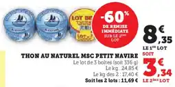 Hyper U Thon au naturel msc petit navire offre