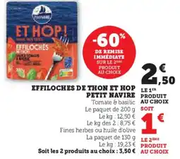 Hyper U Effiloches de thon et hop petit navire produit offre