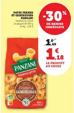 Hyper U Pates fermes et genereuses panzani offre