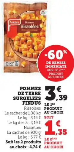Hyper U Pommes de terre surgelees findus offre