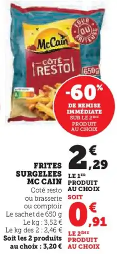 Hyper U Frites surgelees mc cain offre