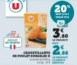 Hyper U Croustillants de poulet surgeles u offre