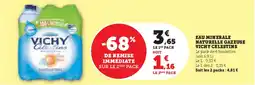 Hyper U Eau minerale naturelle gazeuse vichy celestins offre