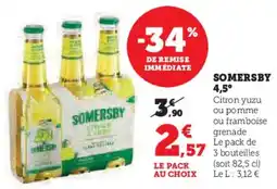 Hyper U Somersby 4,5° offre