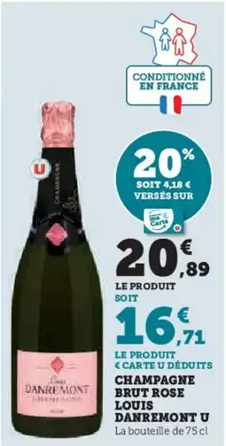 Hyper U Champagne brut rose louis danremont u offre