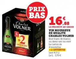 Hyper U Vin mousseux de qualite charles volner offre