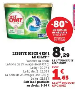 Hyper U Lessive discs 4 en 1 le chat offre