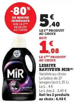 Hyper U Lessive raviveur mir offre