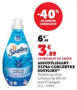 Hyper U Assouplissant ultra concentre soupline offre