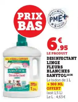 Hyper U Desinfectant linge fleurs blanches sanytol offre