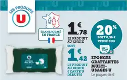 Hyper U Eponges grattantes multi-usages u offre