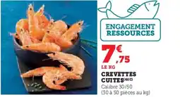 Hyper U Crevettes cuites offre