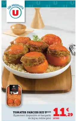 Hyper U U Tomates farcies riz offre