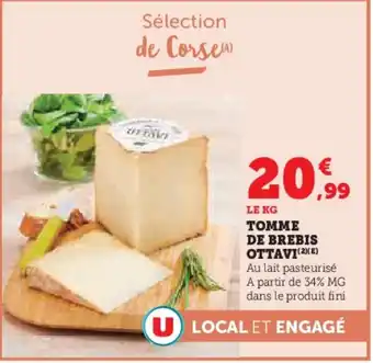 Hyper U Tomme de brebis ottavi offre