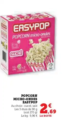 Hyper U EASYPOP Popcorn micro-ondes offre
