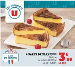 Hyper U U 4 parts de flan offre